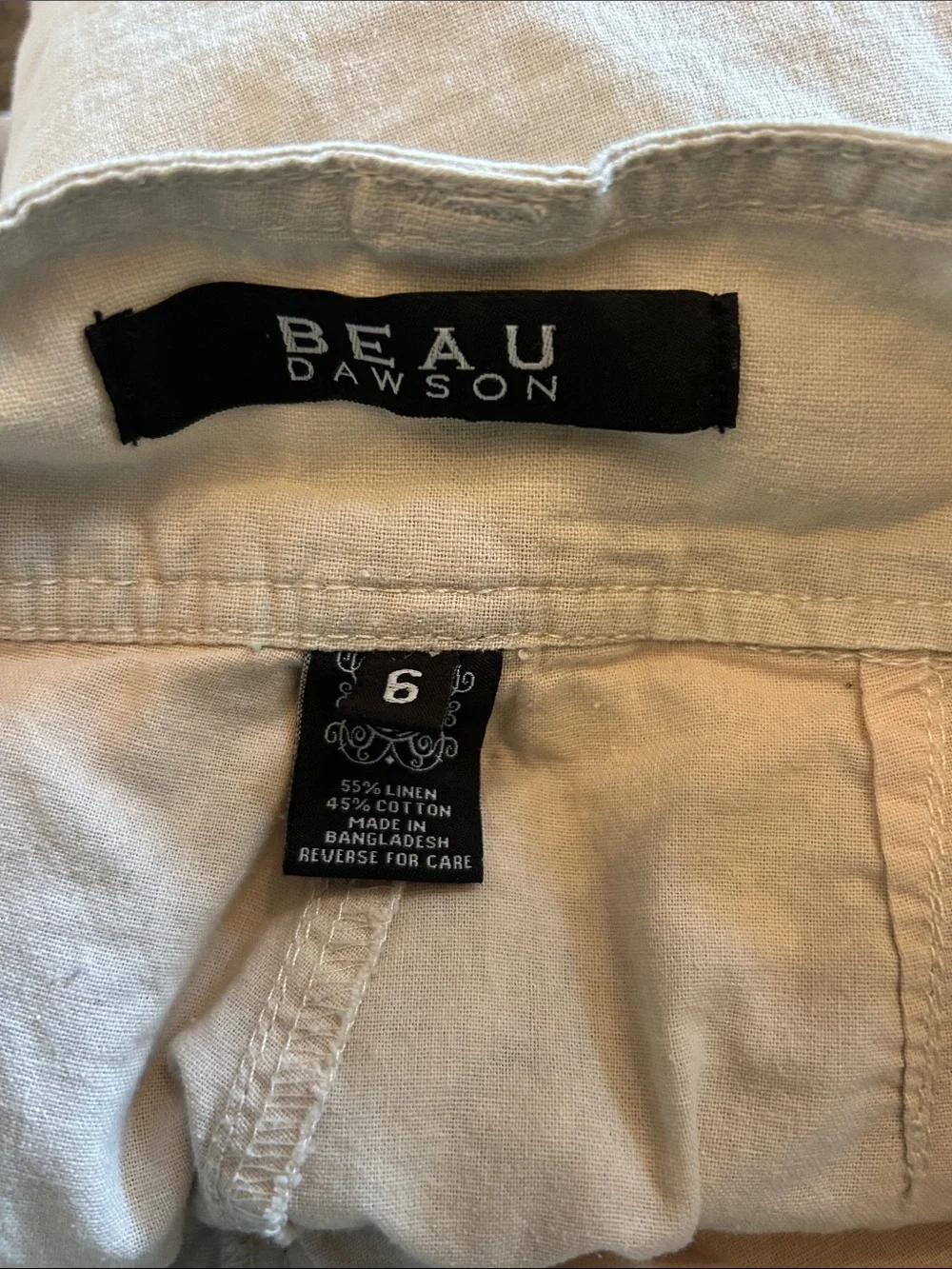 Beau Dawson Women's khaki Cargo Skort with Button Waist